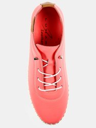 Womens/Ladies Flamborough Leather Shoes - Pink