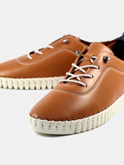 Lunar Womens/Ladies Flamborough Leather Shoes - Tan product