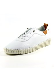 Womens/Ladies Flamborough Leather Shoes - White