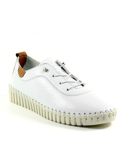 Lunar Womens/Ladies Flamborough Leather Shoes - White product