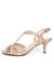 Womens/Ladies Francie Wide Sandals - Rose Gold