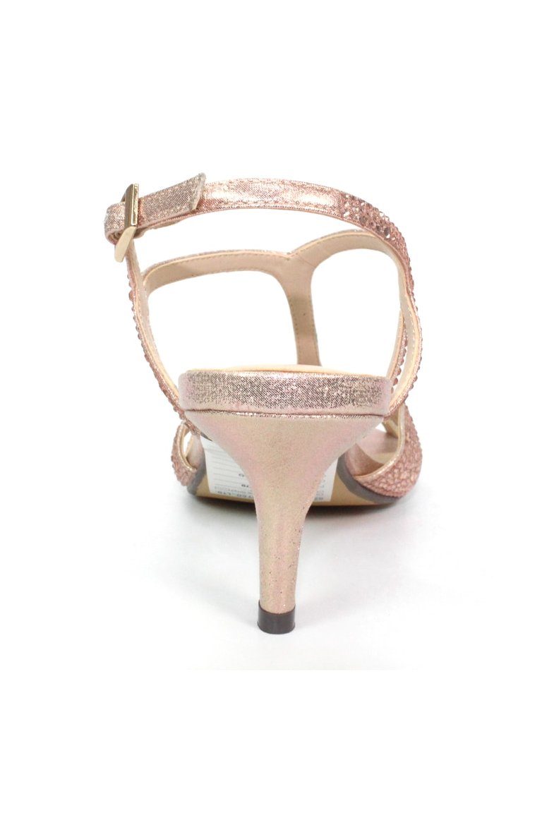 Womens/Ladies Francie Wide Sandals - Rose Gold