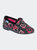 Womens/Ladies Jolly Hearts Slippers (Black/Pink) - Black/Pink