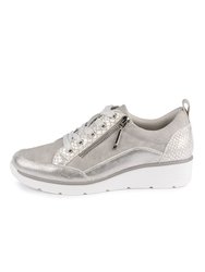 Womens/Ladies Kiley Sneakers- Silver
