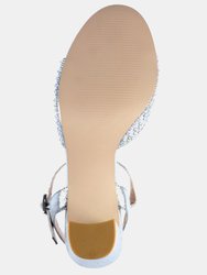 Womens/Ladies Krystal Diamante Sandals - Silver
