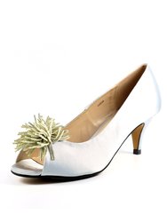 Womens/Ladies Lucia Satin Court Shoes