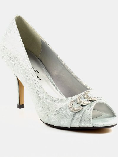 Lunar Womens/Ladies Lyla Peep Toe Court Shoes - Silver product