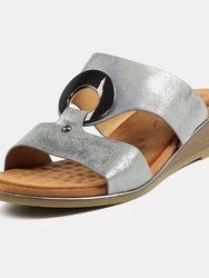 Womens/Ladies Manby Sandals - Pewter