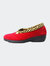 Womens/Ladies Paloma Leopard Print Slippers - Red