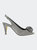 Womens/Ladies Sabrina Corsage Court Shoes - Dark Grey