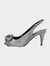 Womens/Ladies Sabrina Corsage Court Shoes - Dark Grey