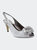 Womens/Ladies Sabrina Corsage Court Shoes - Dark Grey - Dark Grey