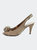  Womens/Ladies Sabrina Corsage Court Shoes - Taupe