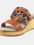 Womens/Ladies Saphira Wedge Sandals - Tan