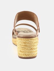 Womens/Ladies Saphira Wedge Sandals - Tan