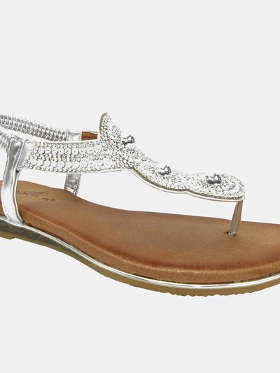 Lunar Womens/Ladies Silvia Sandals- Silver product