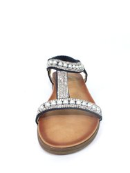 Womens/Ladies Tancy Pearl Sandals - Blue