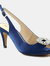 Womens/Ladies Venice Satin Court Shoes - Navy - Navy