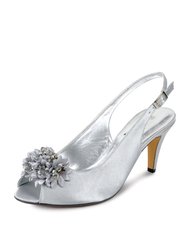 Womens Sabrina Corsage Court Shoes - Gray - Gray