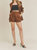 Belted Woven Shorts - Coffee