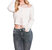 Casual Cropped Knit Top Sweater - White