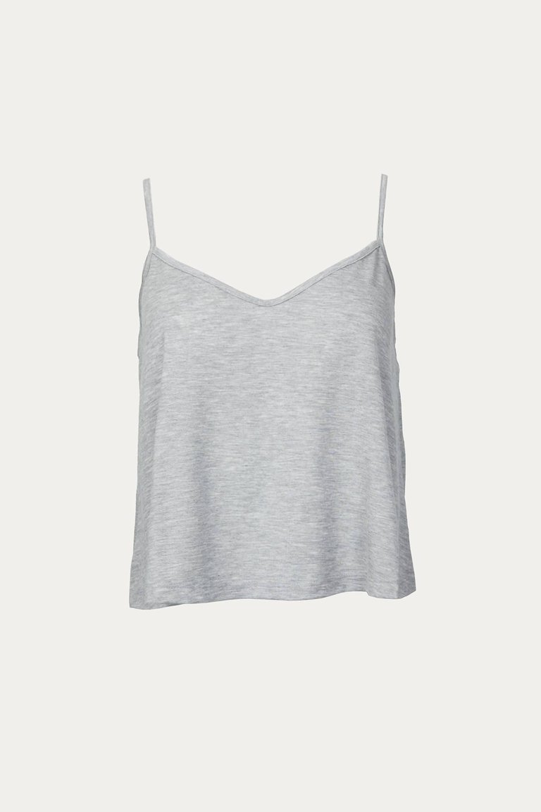 Cropped Tank - Heather Grey