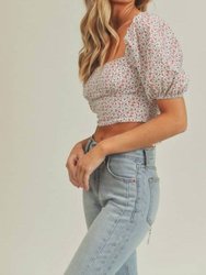 Floral Print Crop Top