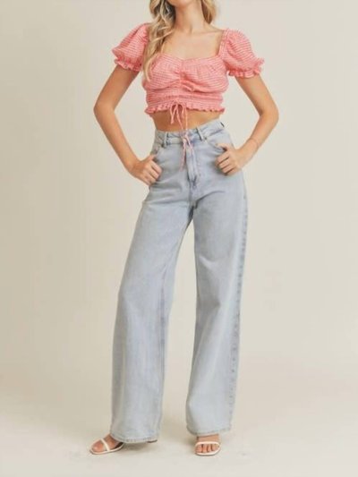 Lush Gingham Cropped Blouse product