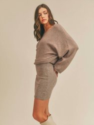 Knit Long Sleeve Sweater Dress