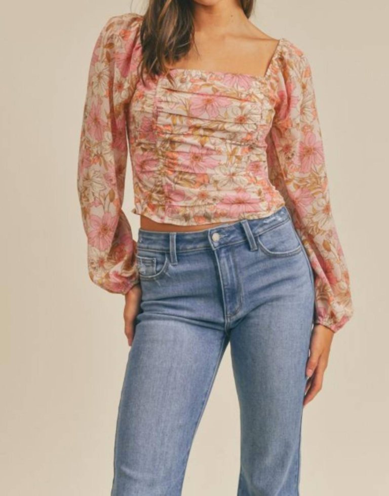 Mauve Multi Floral Top