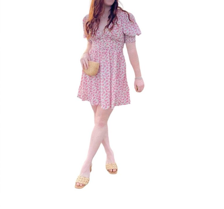 Molly Floral Mini Dress - Pink
