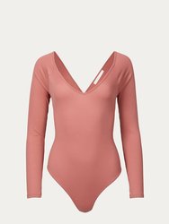 Open-Back Bodysuit - Canyon Clay