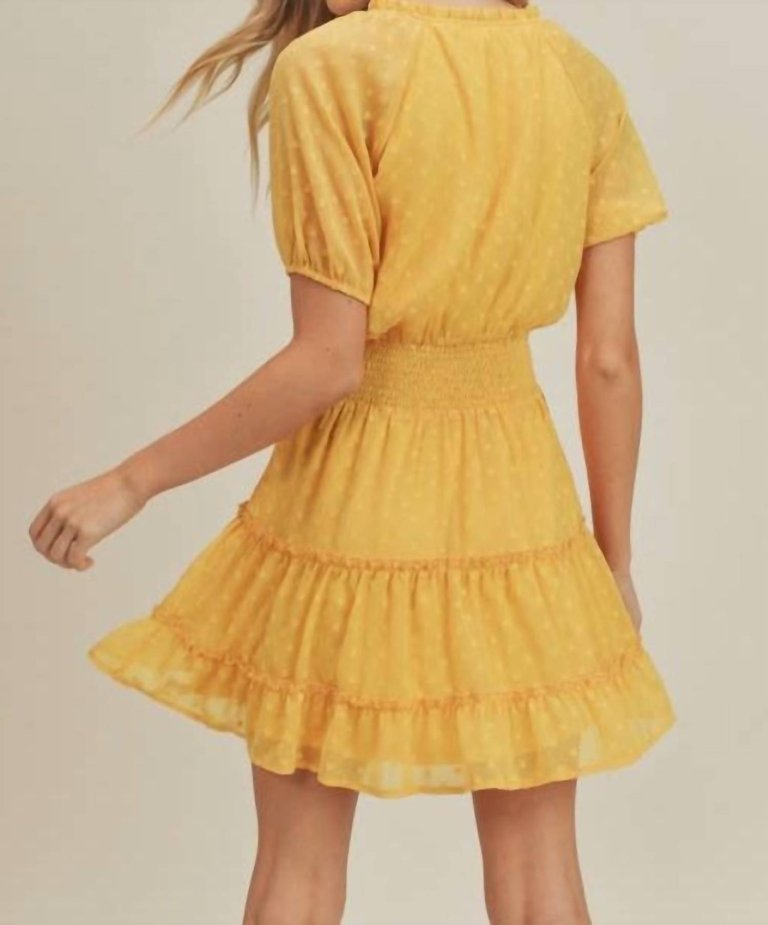 Polka Dot Textured Mini Dress