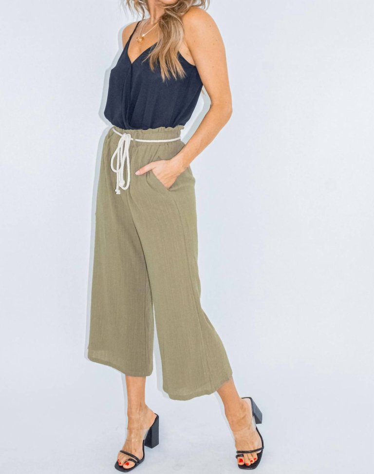 Rope Belt Culotte Pant