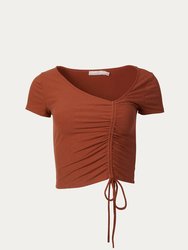 Ruched Cropped Top - Sienna