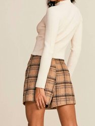 Skort In Camel Brown