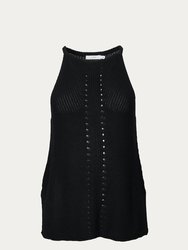 Sleeveless Knit Top - Black
