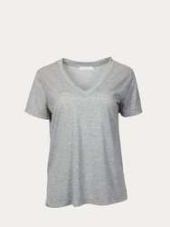 V-Neck T-Shirt - Heather Grey