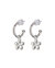 Diamonte Daisy Hoops In Silver - Silver