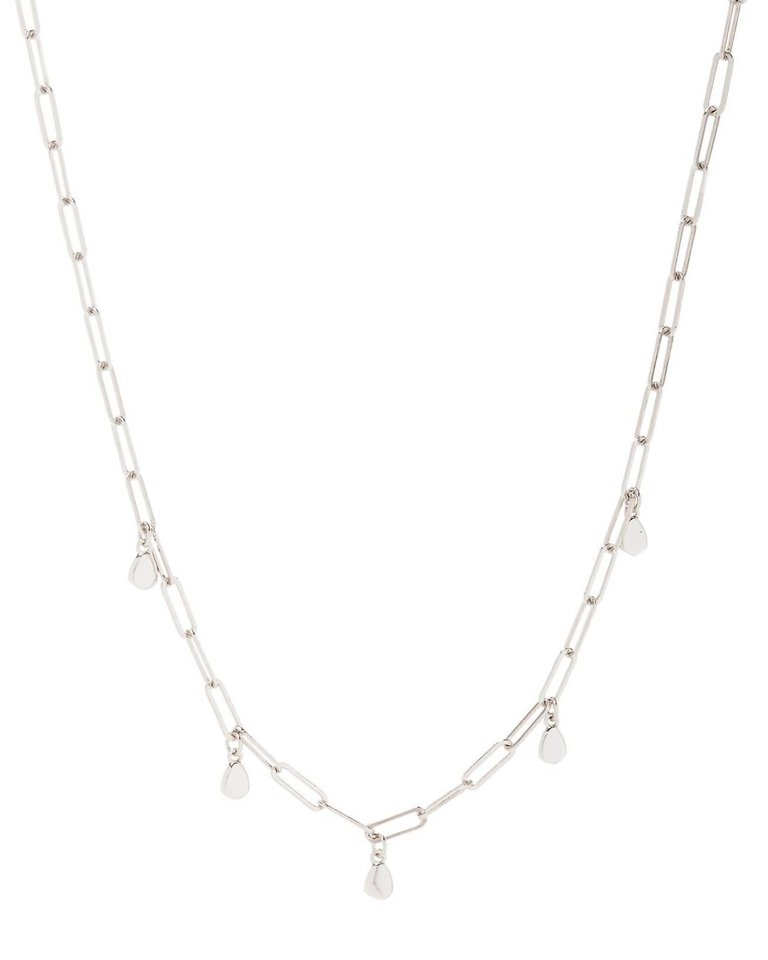 Golden Nugget Shaker Necklace - Silver