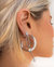 Mixte Statement Hoops In Silver