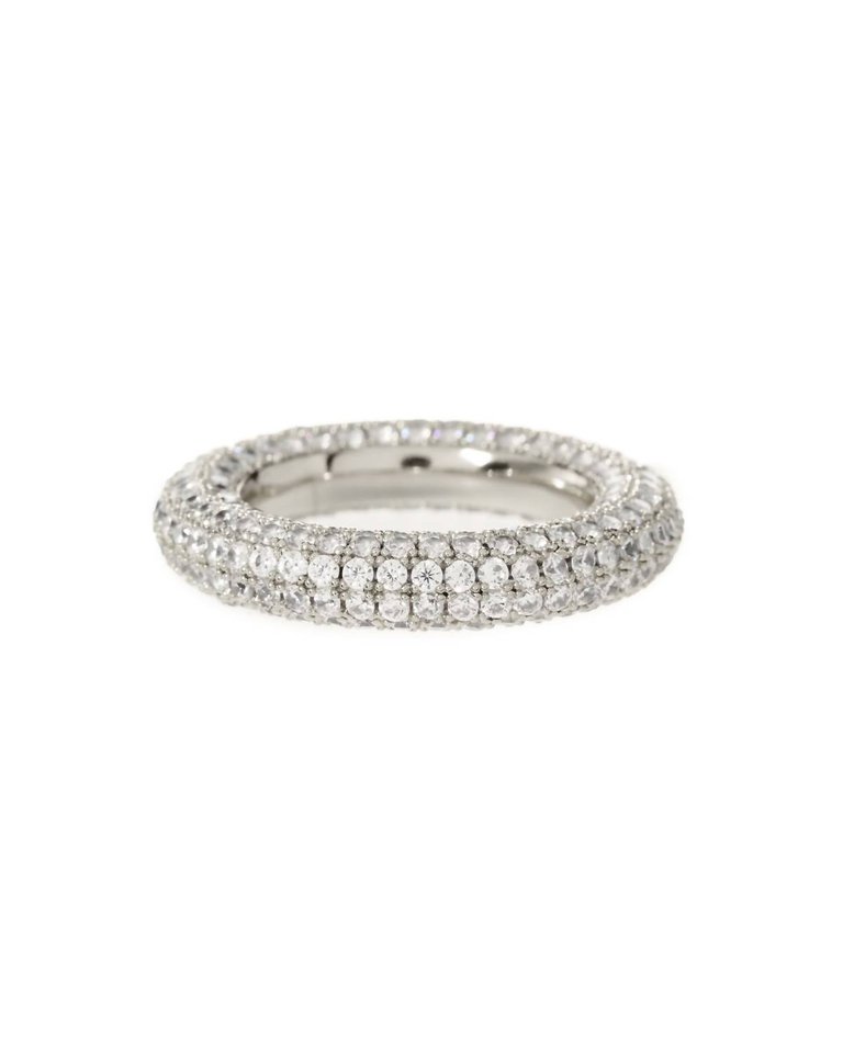 Pave Amalfi Ring In Silver - Silver