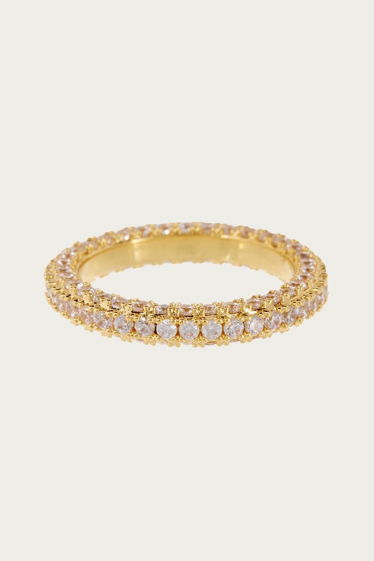 Pave Triple Band - Gold