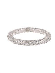 Pave Twisted Ring - Silver
