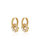 The Baguette Washer Huggies Earrings - Gold