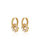 The Baguette Washer Huggies Earrings - Gold