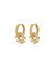The Baguette Washer Huggies Earrings - Gold