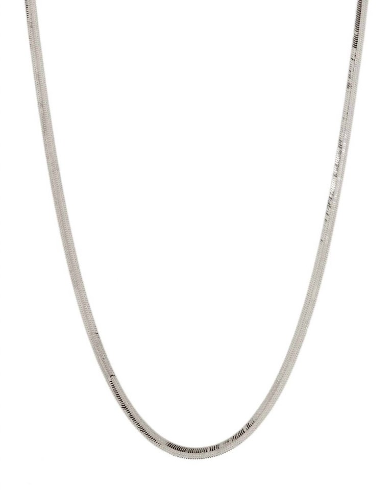 The Classique Herringbone Chain Necklace - Silver