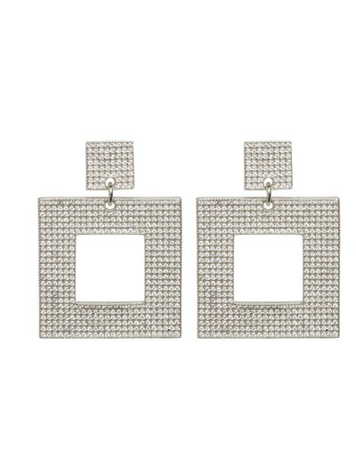 Luv AJ The Pave Box Hoops Earrings product