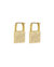The Pave Padlock Earrings - Gold